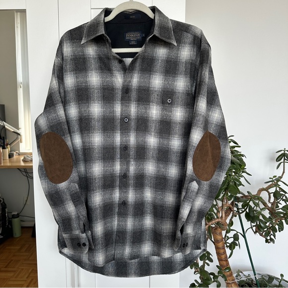 Pendleton Other - Pendleton Men’s Elbow Patch Trail Shirt 100% Wool, NWOT